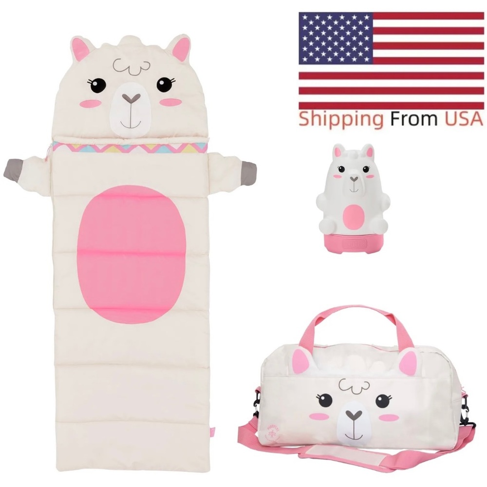 New in Box Izze the Llama 3 piece girls camping set!